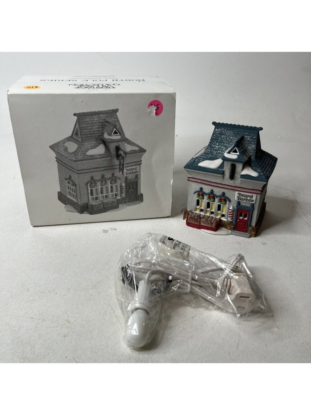 Dept 56 Heritage Village North Pole Series Beard Barber Shop With Original Box